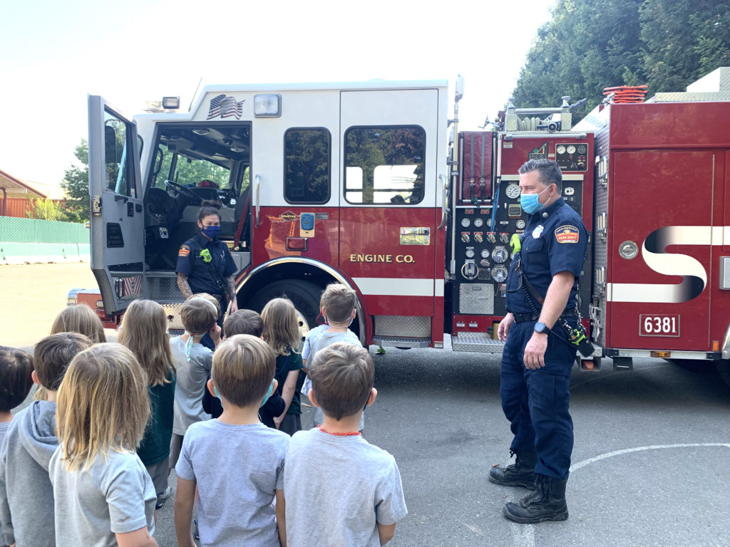 Healdsburg Fire Department Visits Kindergarten